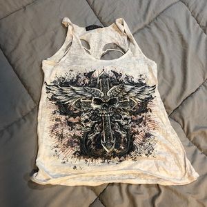 Sassy little skull tank top
